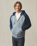Men's Raglan Colorblock Midweight Full Zip - Stormy Weather Pageant Blue